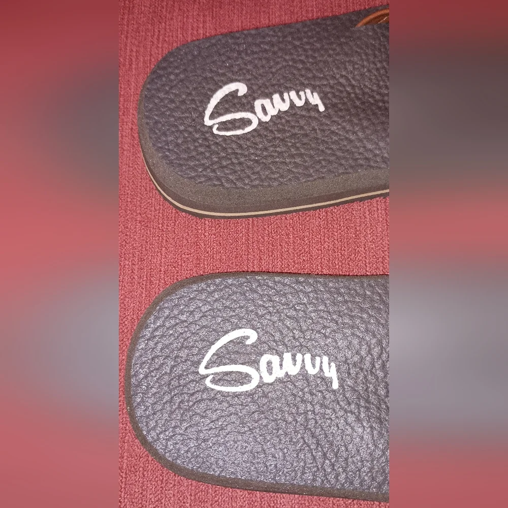 Savvy men's Brown Vega flip Flops Size 11